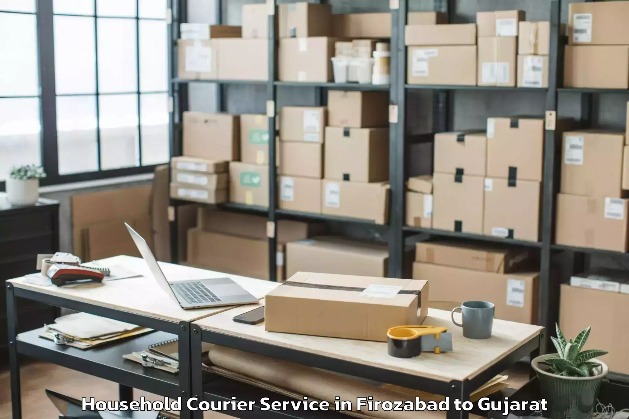 Easy Firozabad to Dhari Household Courier Booking